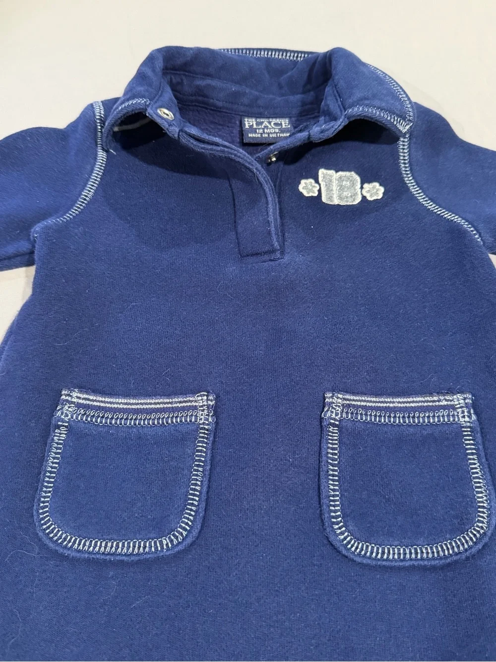 The Children's Place Navy Polo Pocket Knit Dress